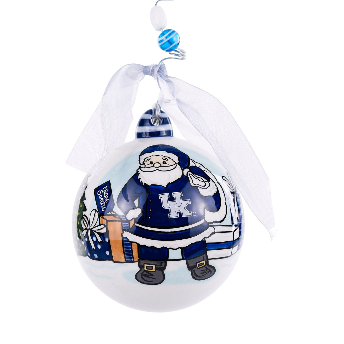 Merry Christmas Kentucky Santa Ornament