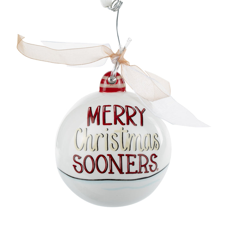 Merry Christmas Oklahoma Santa Ornament