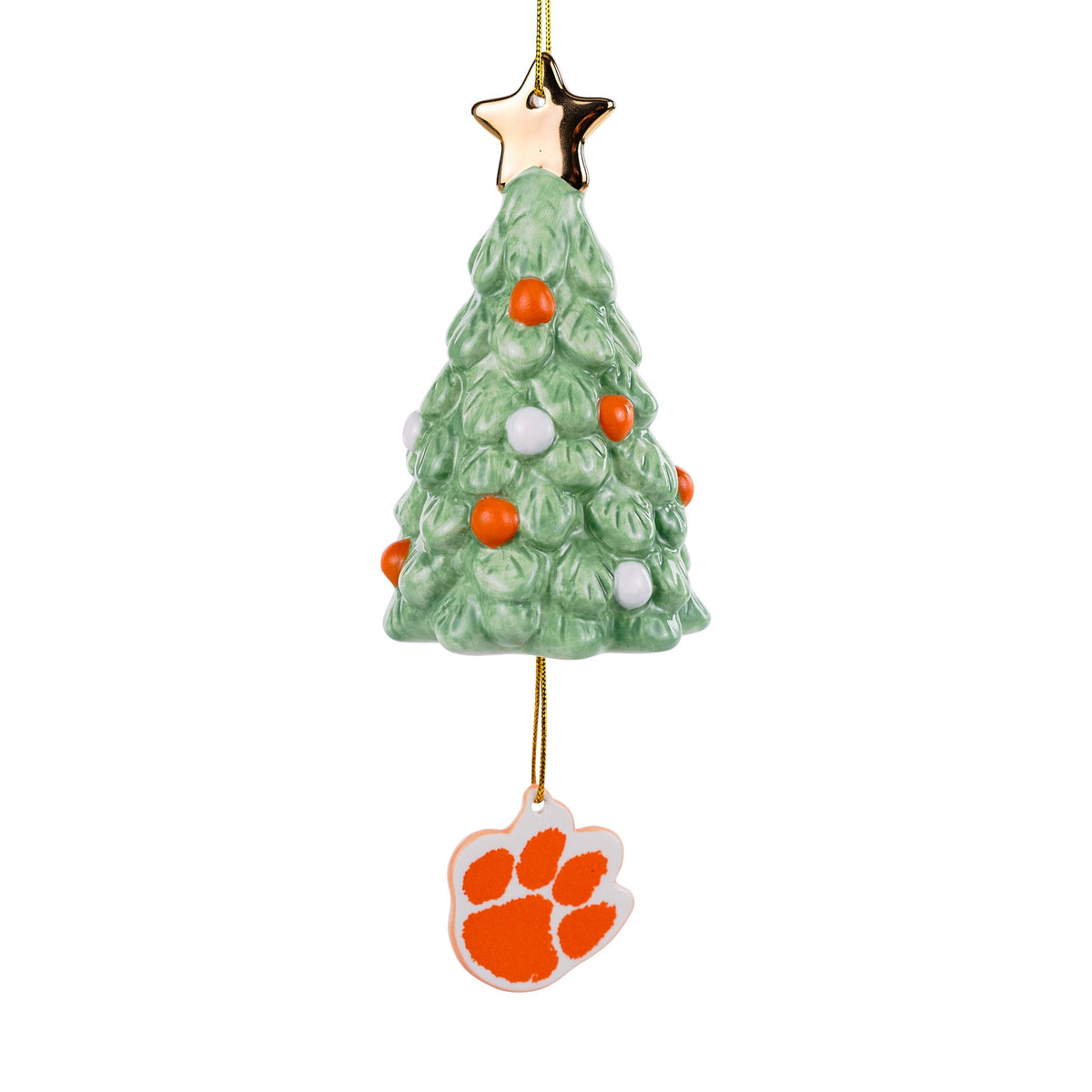 Clemson Logo Christmas Tree Ornament