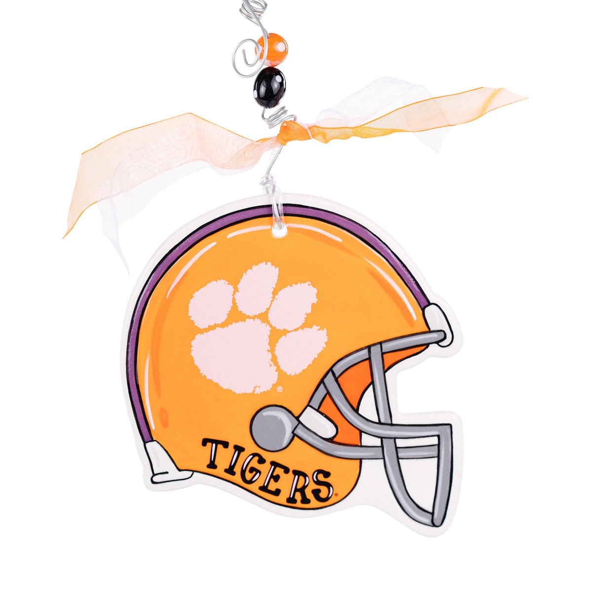 Clemson Helmet Flat Ornament