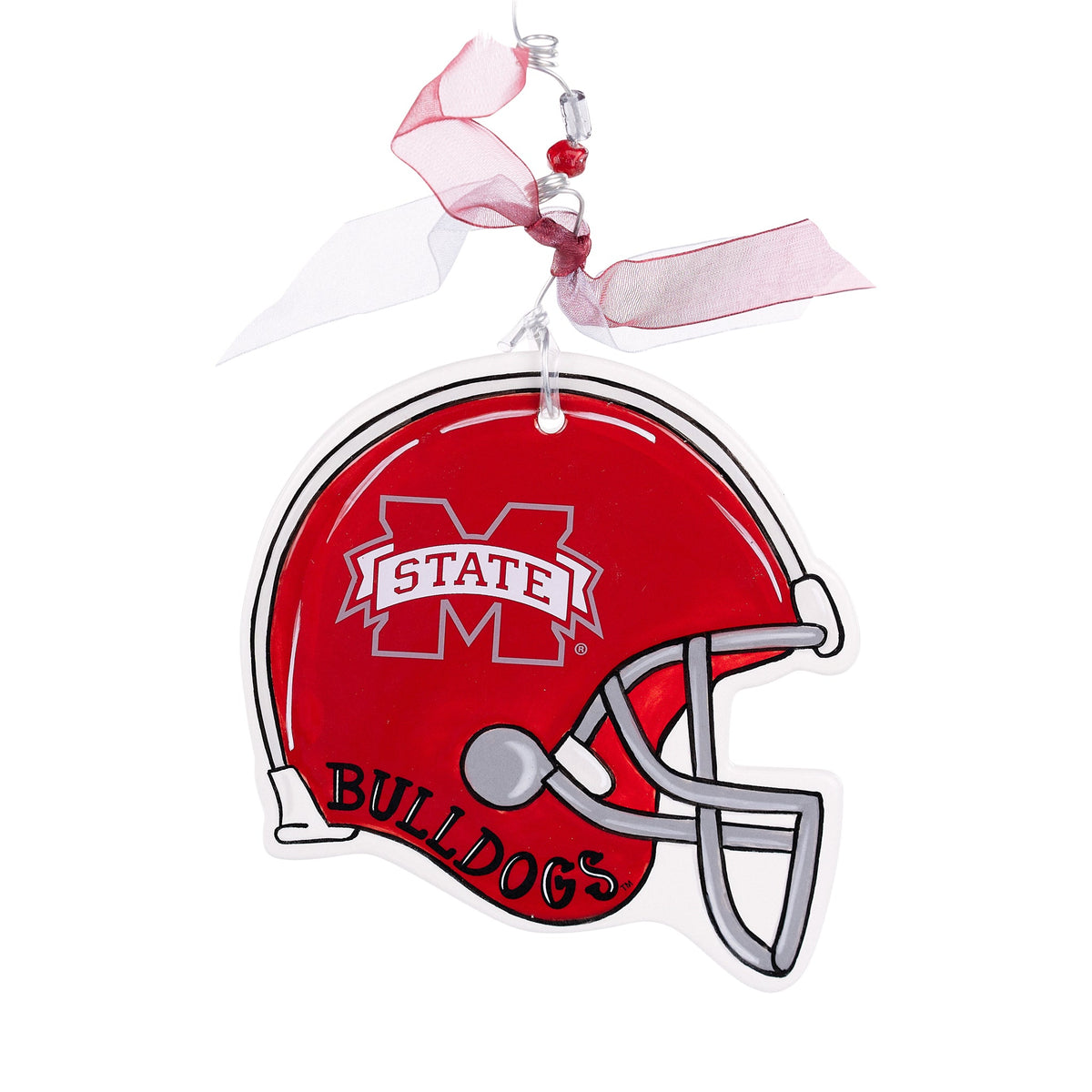 Mississippi State Helmet Flat Ornament