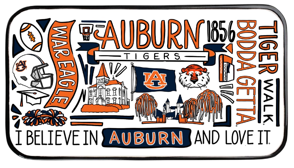 Auburn Collage Trinket Tray