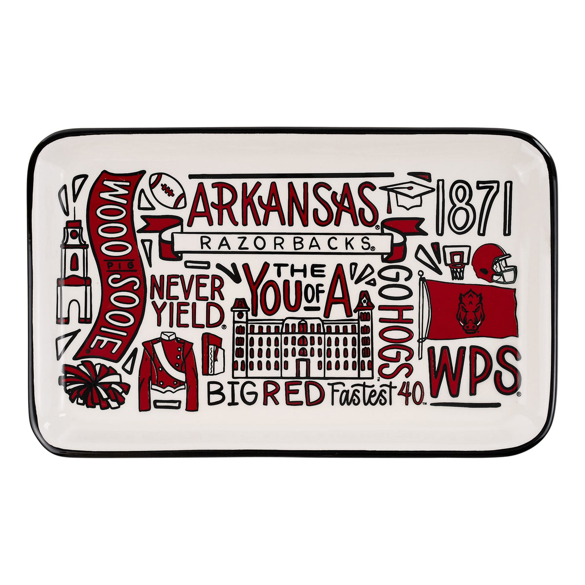 Arkansas Collage Trinket Tray