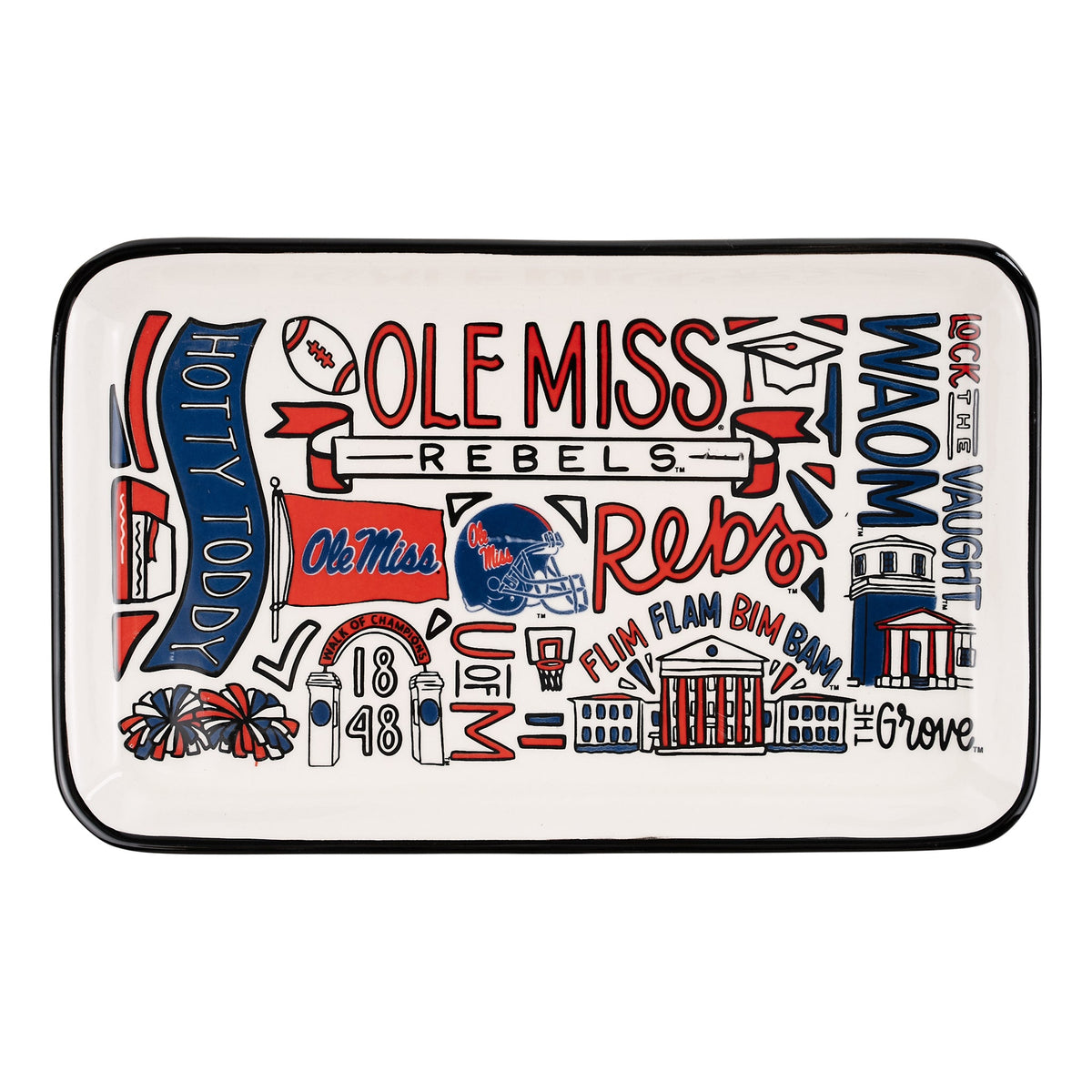 Ole Miss Collage Trinket Tray