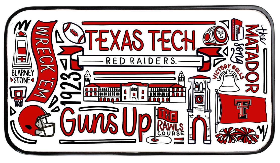 Texas Tech Collage Trinket Tray