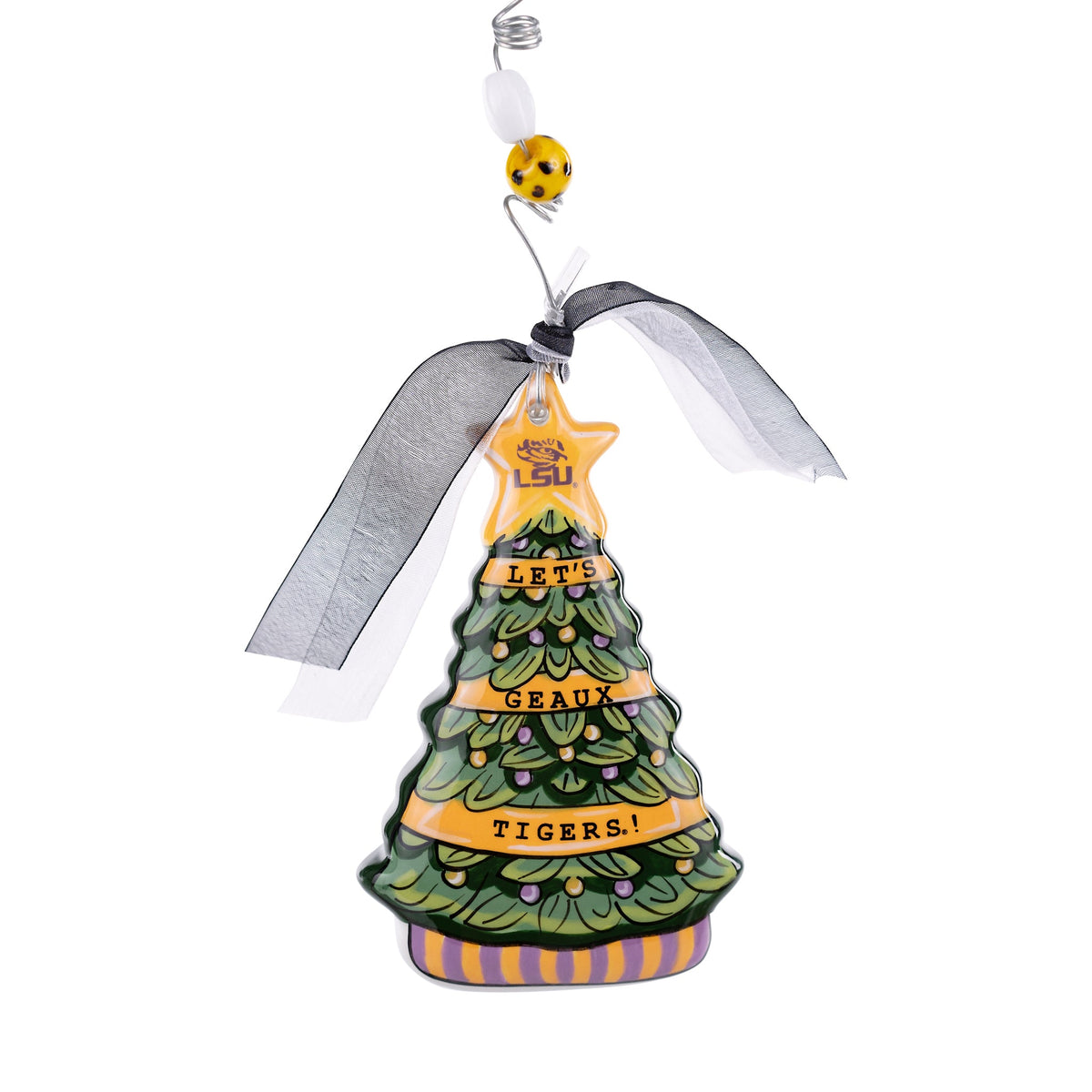 LSU Tree Puff Ornament