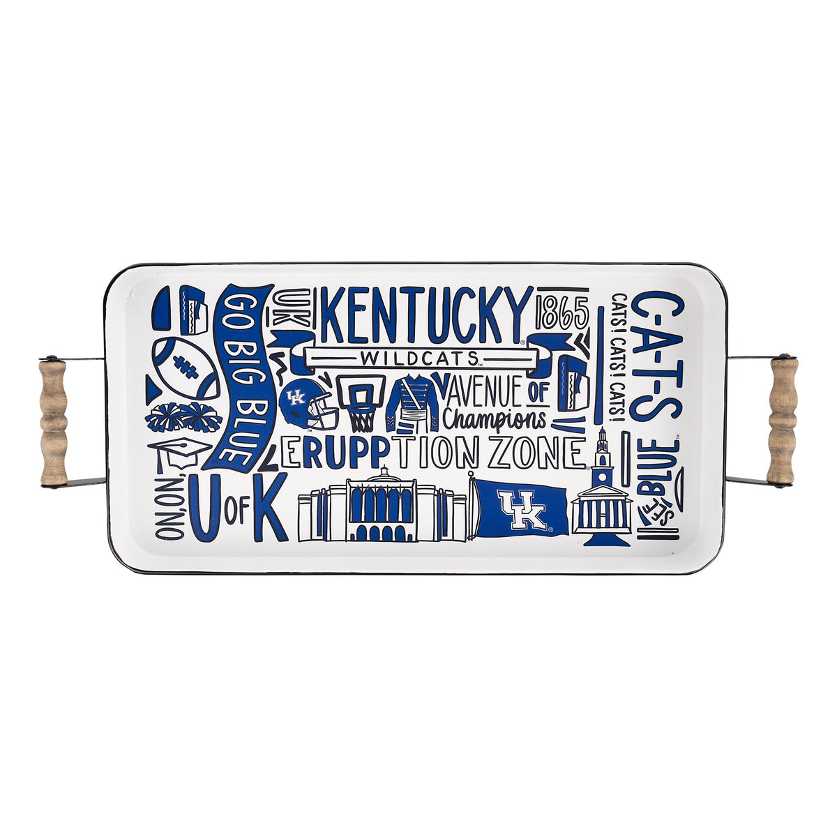 Kentucky Collage Enamel Tray