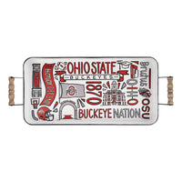 Ohio State Collage Enamel Tray