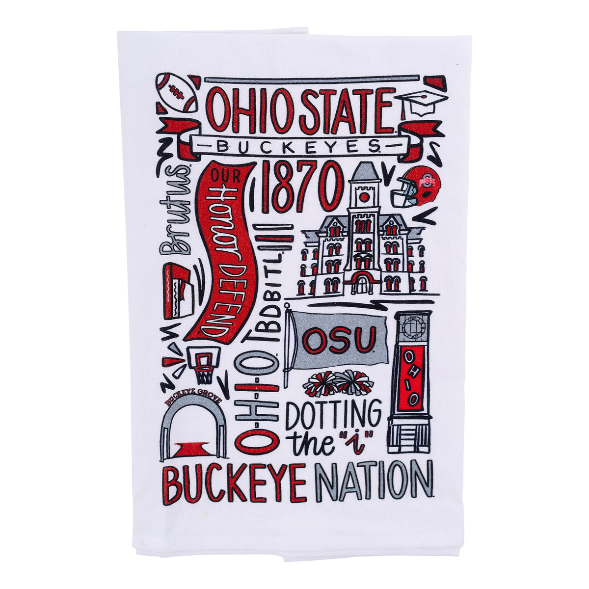 Ohio State Collage Tea Towel