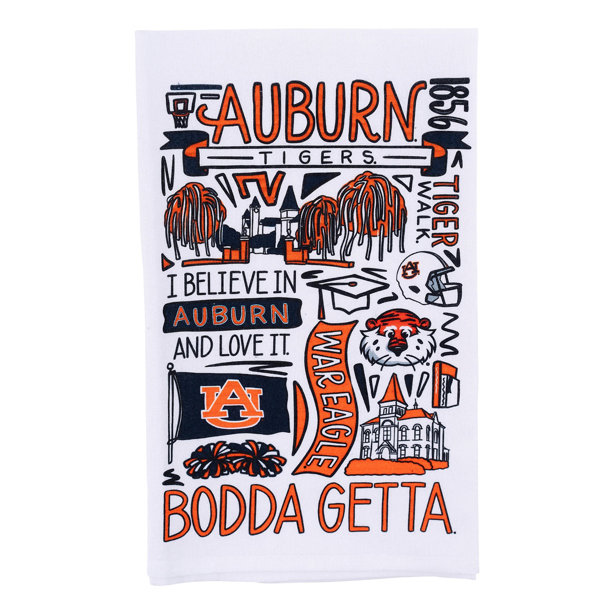 Auburn Collage Tea Towel