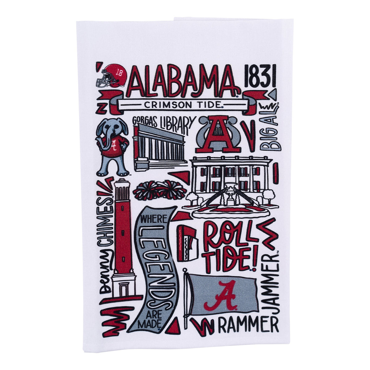 Alabama Collage Tea Towel