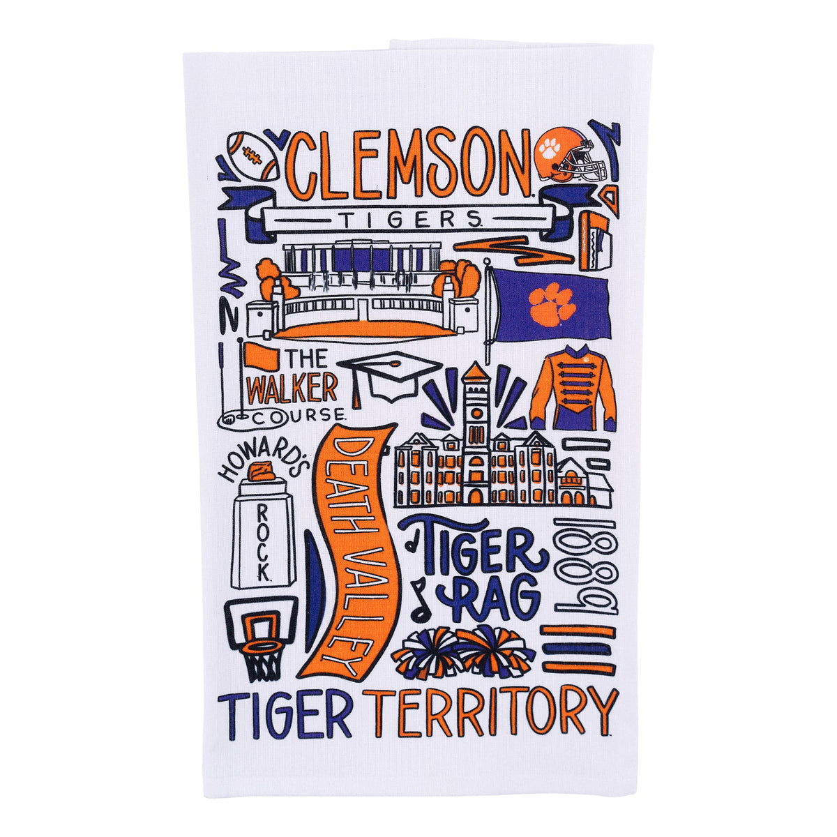 Clemson Collage Tea Towel