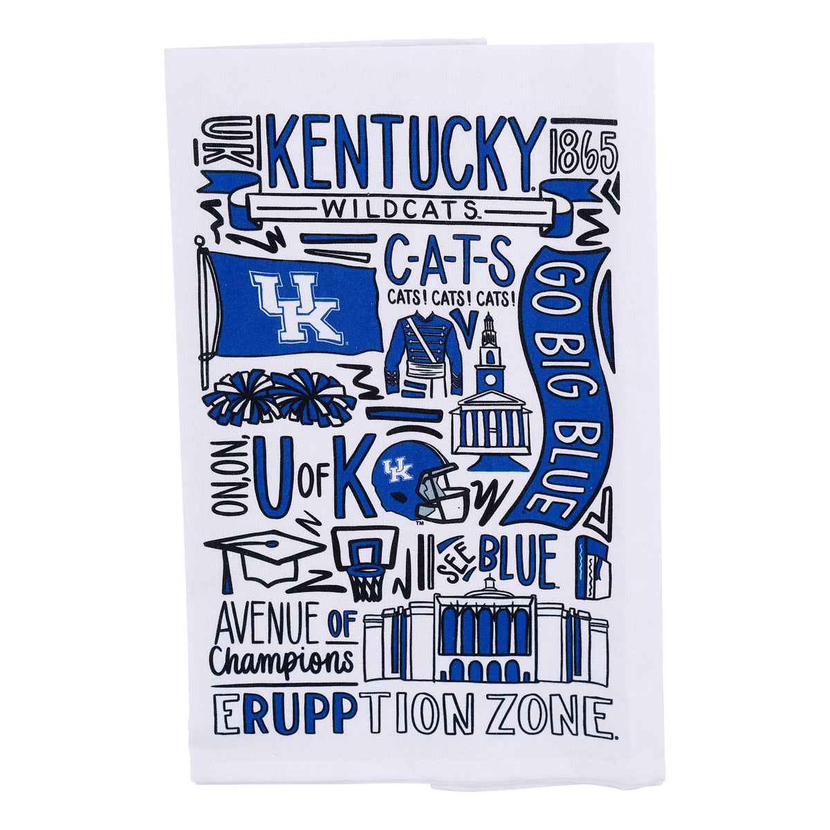 Kentucky Collage Tea Towel