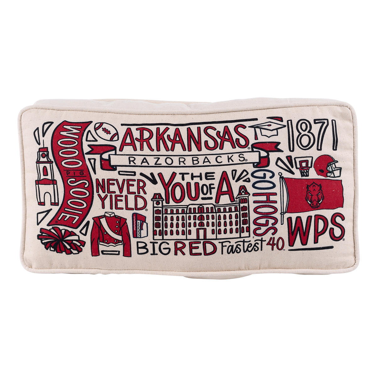 Arkansas Collage Pillow