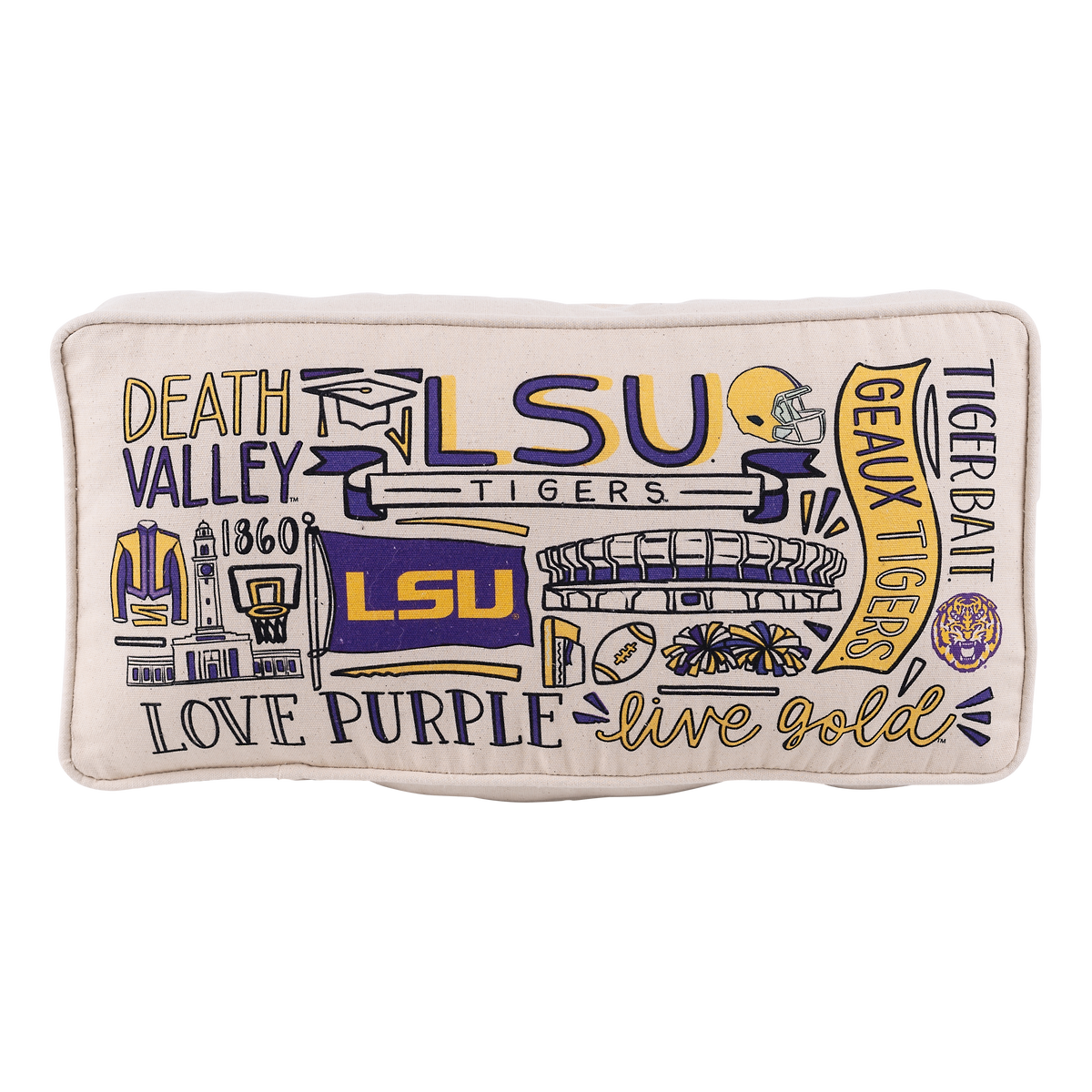 LSU Collage Pillow