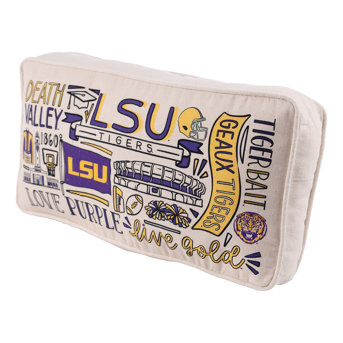 LSU Collage Pillow