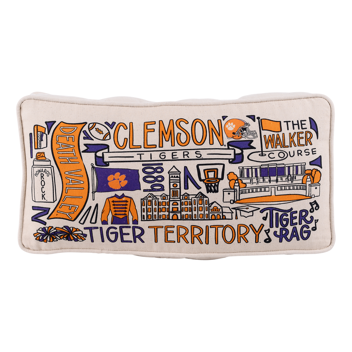 Clemson Collage Pillow