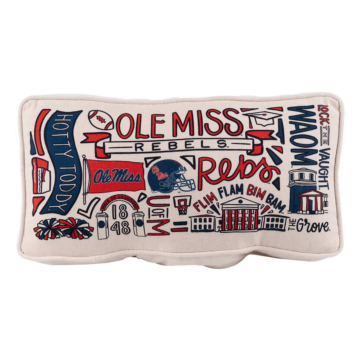 Ole Miss Collage Pillow