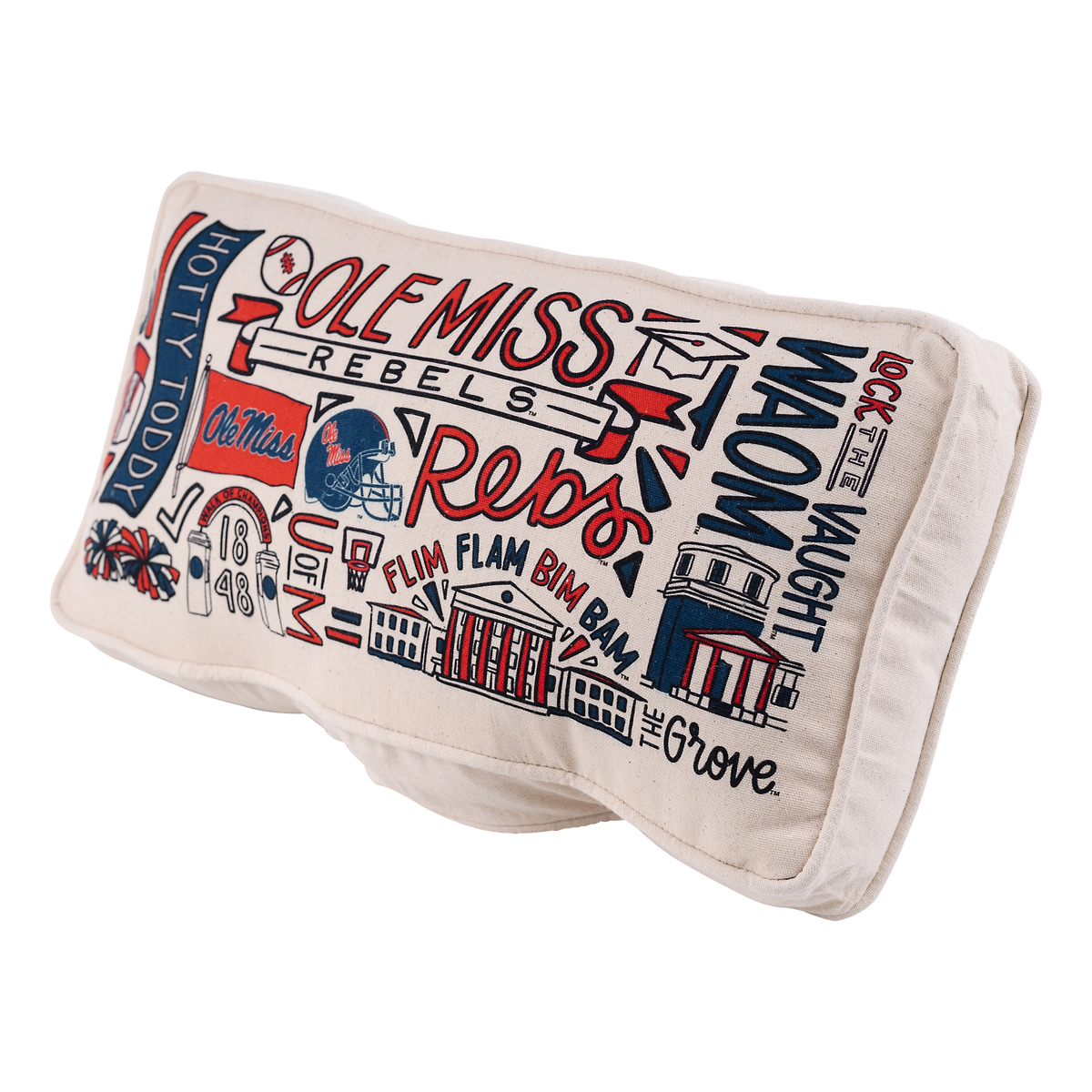 Ole Miss Collage Pillow