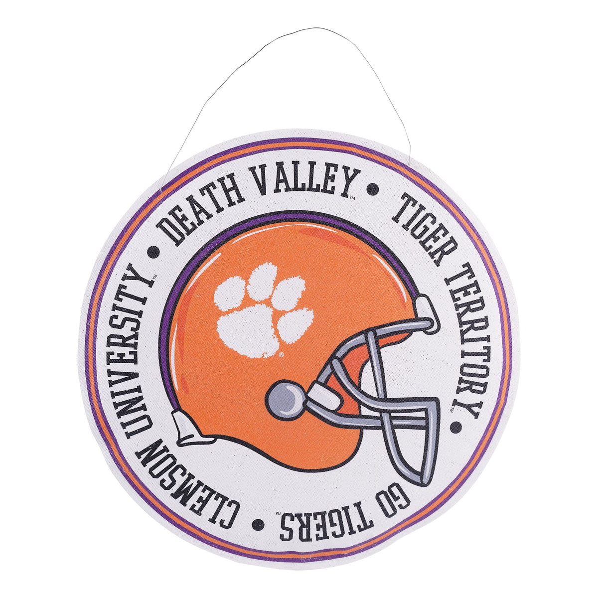 Clemson Wreath/Helmet Burlee