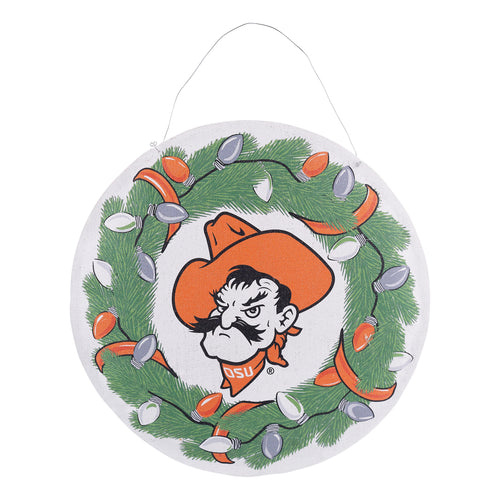 Oklahoma State Wreath/Helmet Burlee