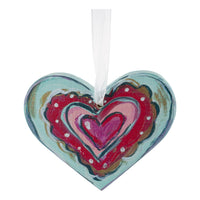 Wooden Heart Ornaments/set of 6