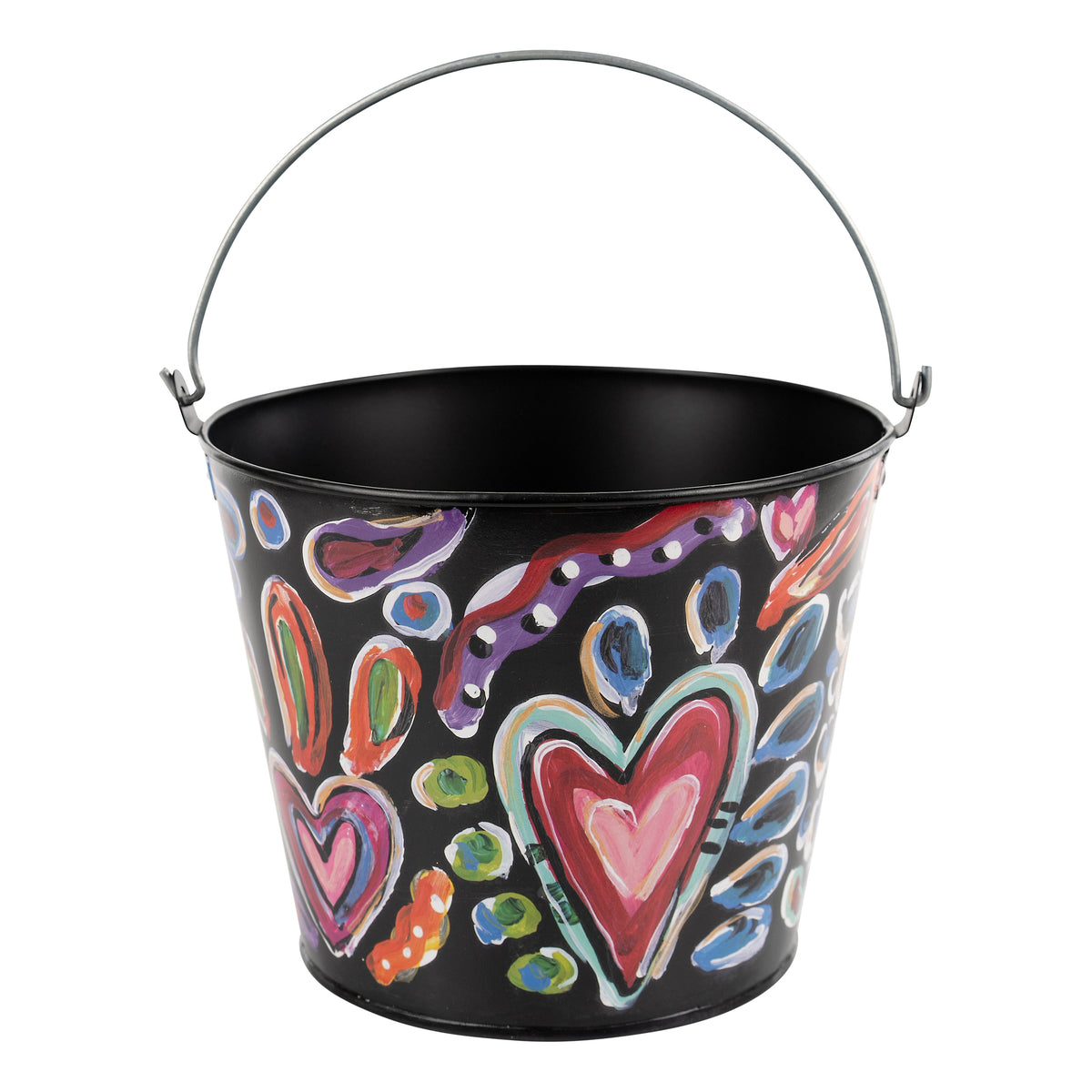 Black Multi Pattern Pail Large