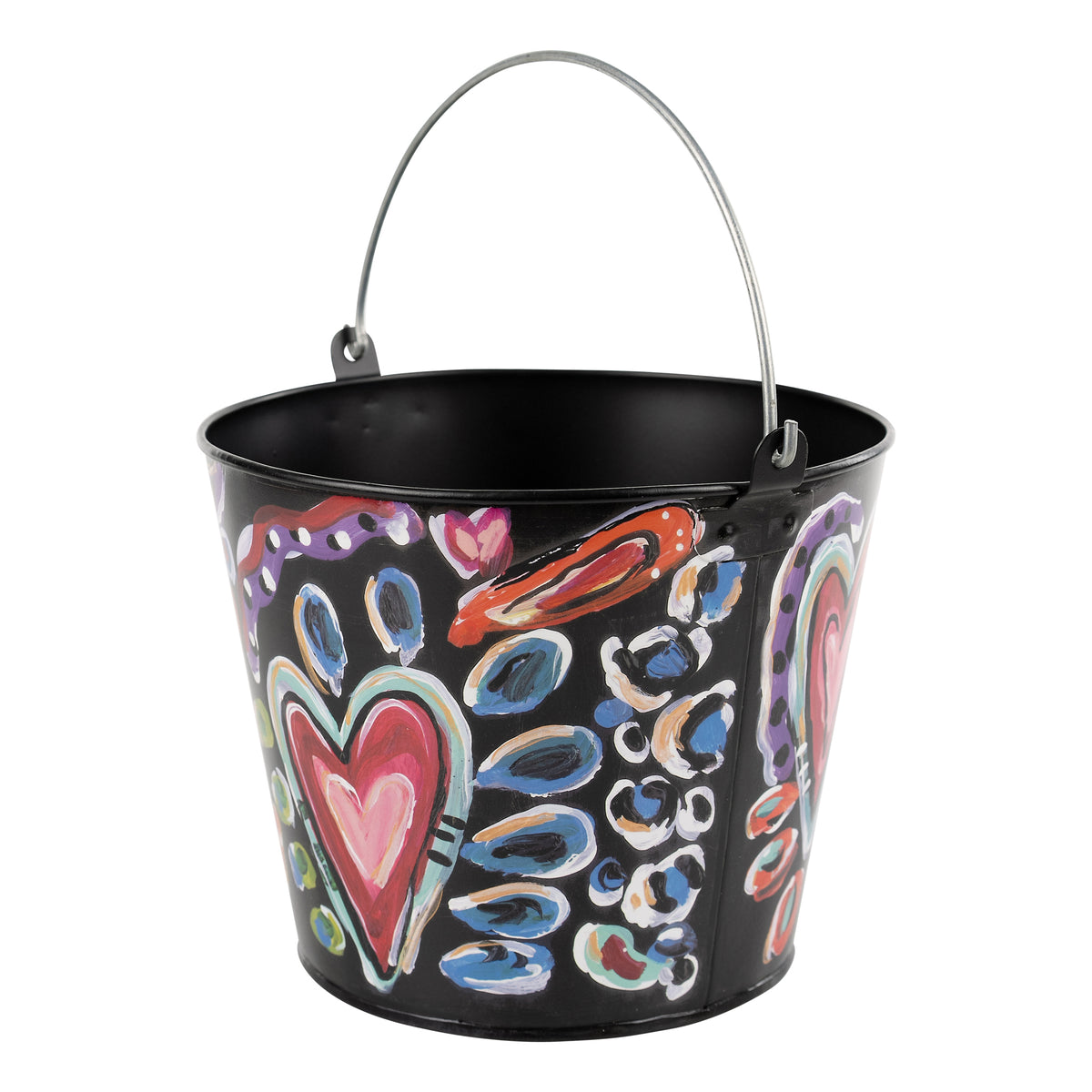 Black Multi Pattern Pail Large