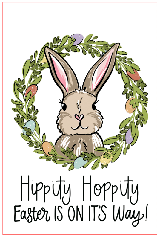 Hippity Hoppity Easter Tea Towel