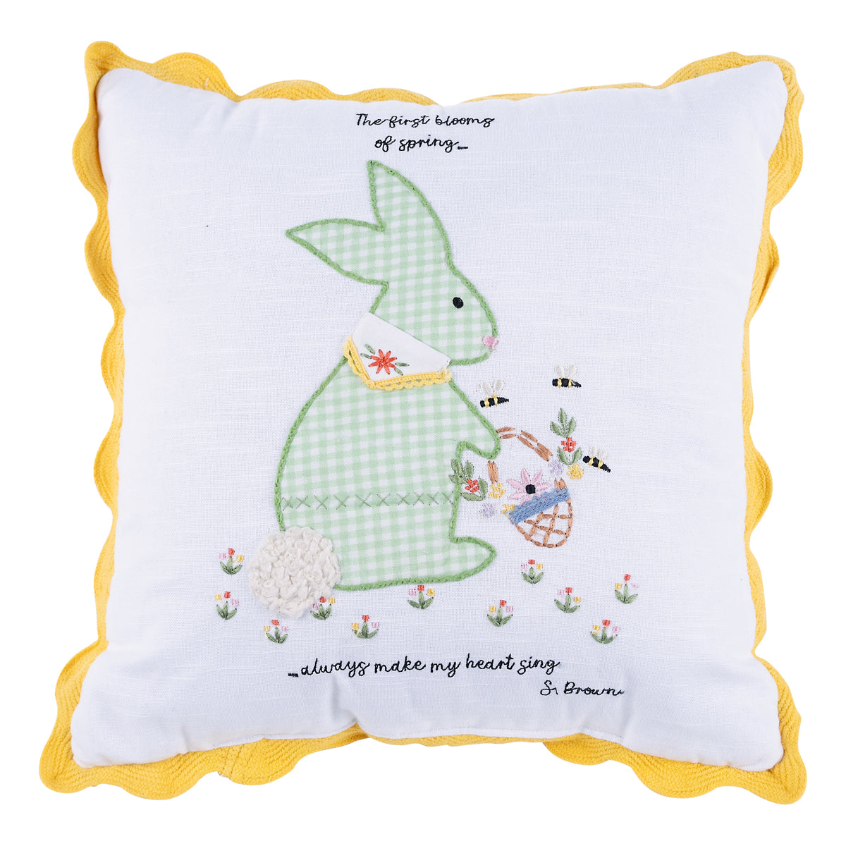 Spring Blooms Bunny Pillow