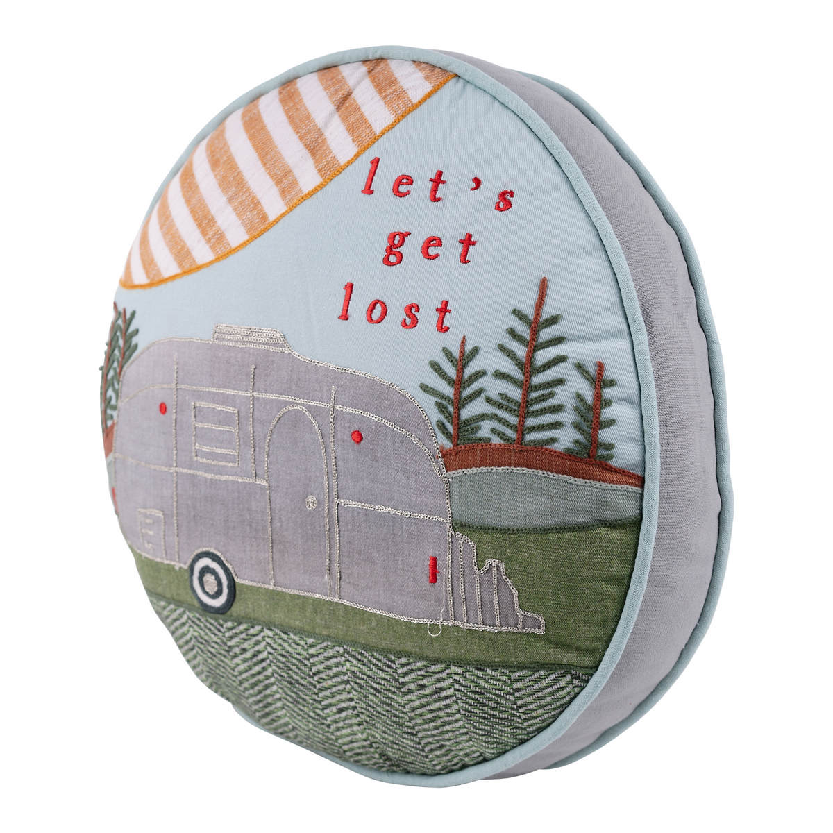 Let's Get Lost Camper Pillow