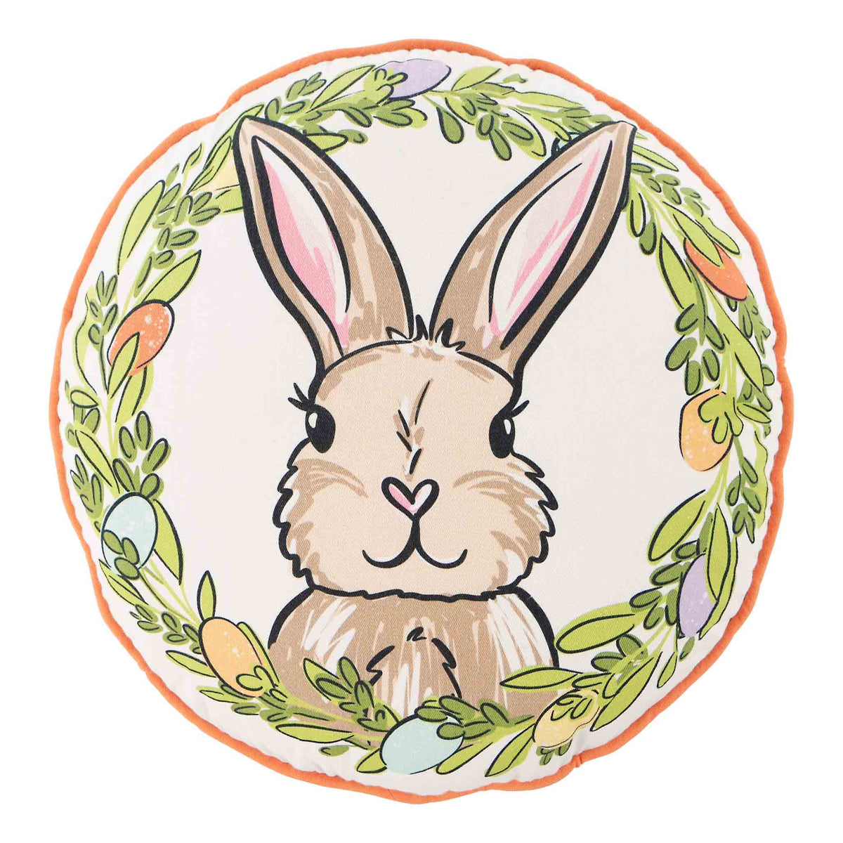 Bunny Egg Wreath Pillow