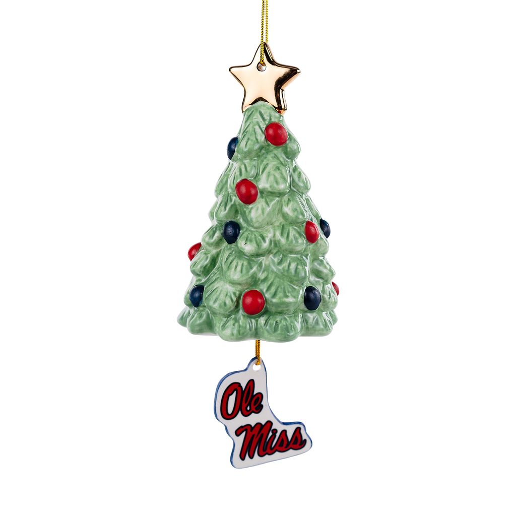 Ole Miss Logo Christmas Tree Ornament