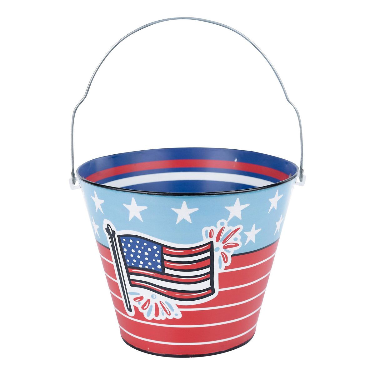 Fourth of July Enamel Bucket