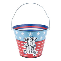 Fourth of July Enamel Bucket