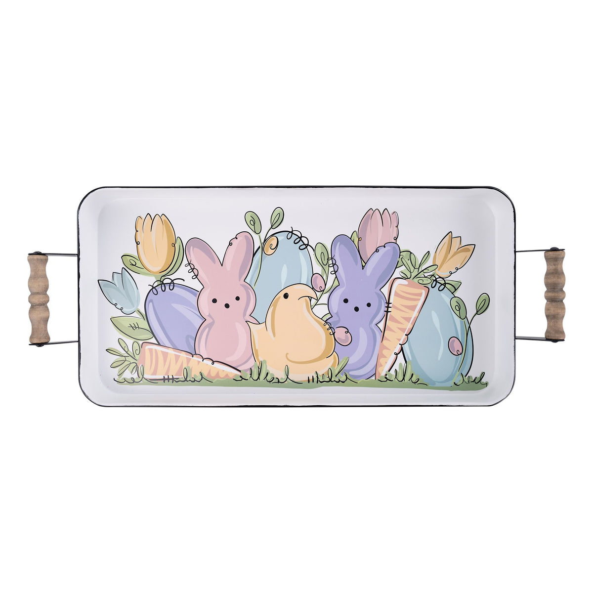 Peeps and Chicks Easter Enamel Tray