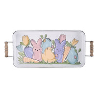 Peeps and Chicks Easter Enamel Tray