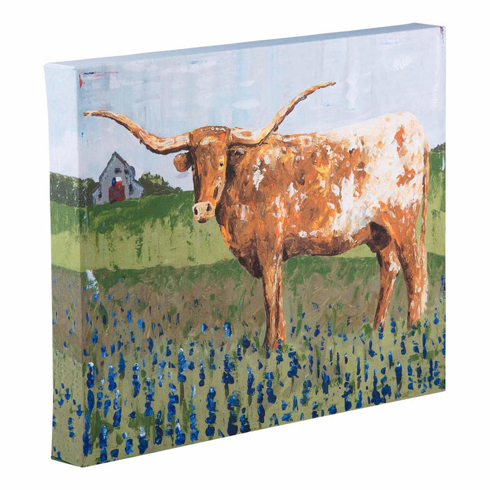 Capture the Beauty of Texas Longhorns with Canvas Wall Art; Original ...