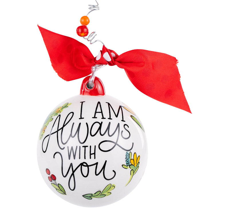 Red Bird Always With You Wreath Ornament