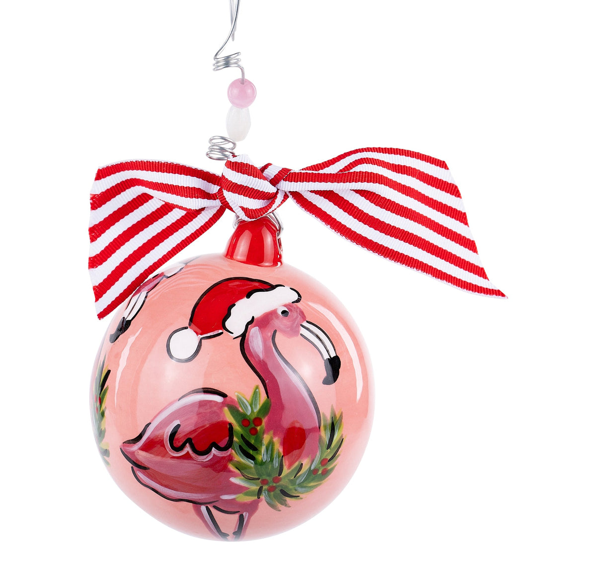 Christmas Flamingo Ornament