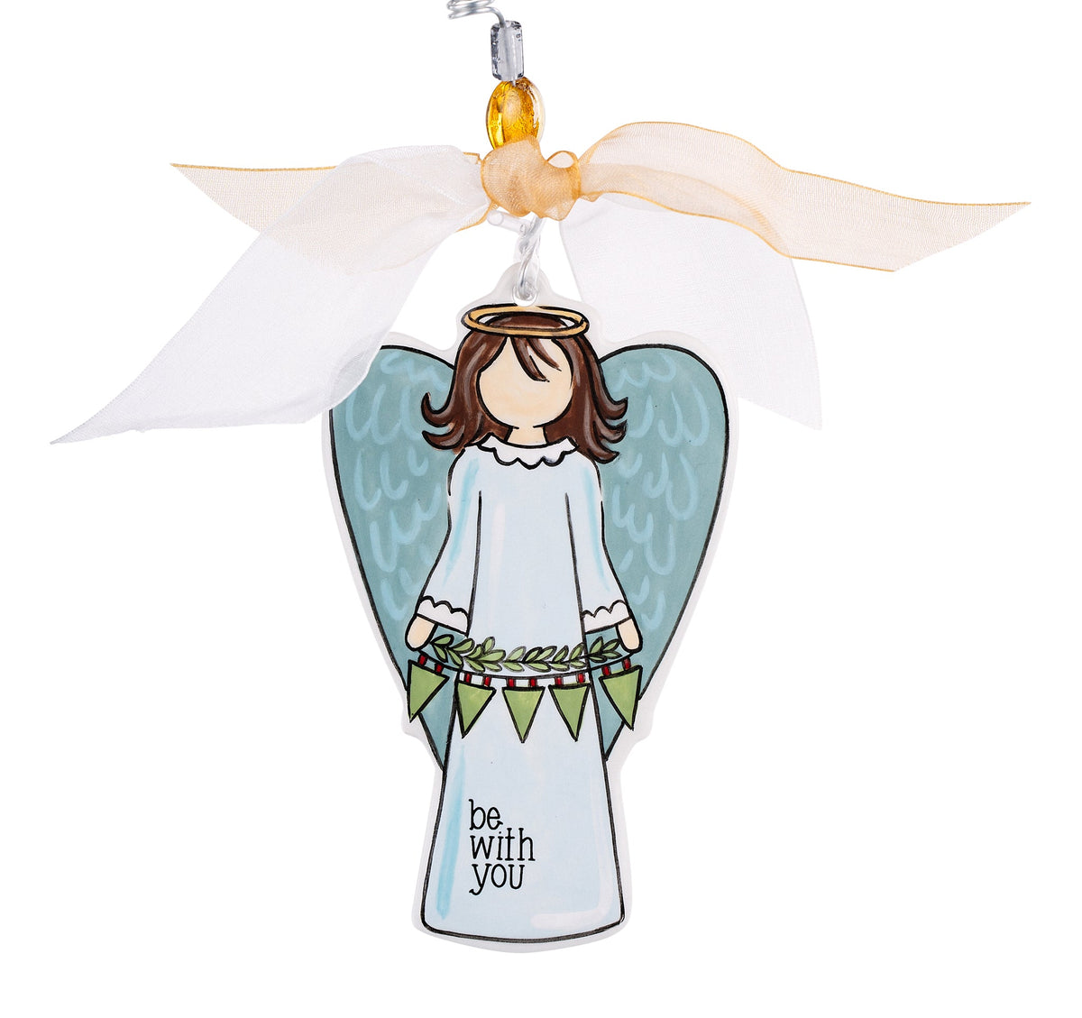 Peace Be With You Angel Flat Ornament