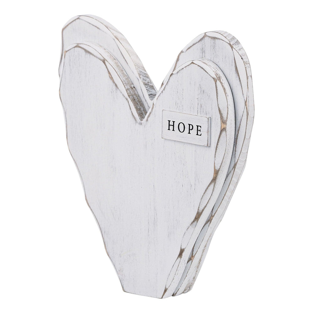 Handcrafted Beauty: Carved and Painted Wooden Heart Decor – GLORY HAUS