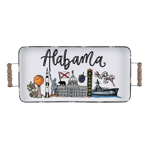 State of Alabama Enamel Tray - GLORY HAUS 