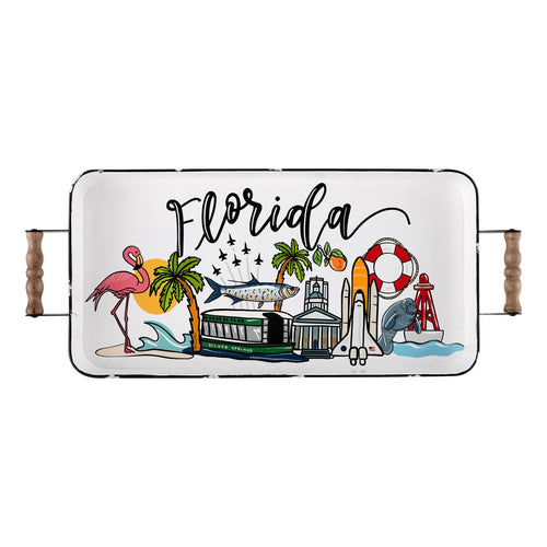 State of Florida Landmark Enamel Tray - GLORY HAUS 