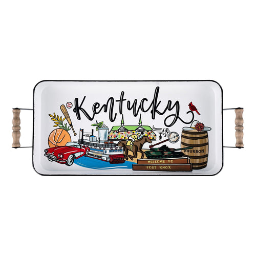 State of Kentucky Landmark Enamel Tray - GLORY HAUS 