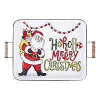 Ho Ho Ho Santa Enamel Tray