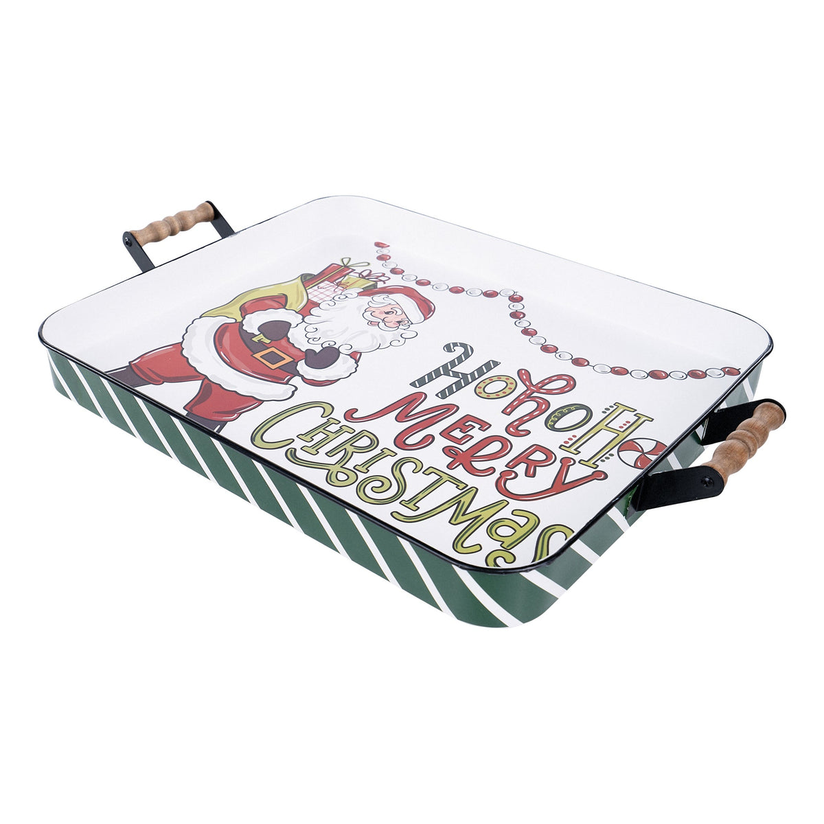 Ho Ho Ho Santa Enamel Tray