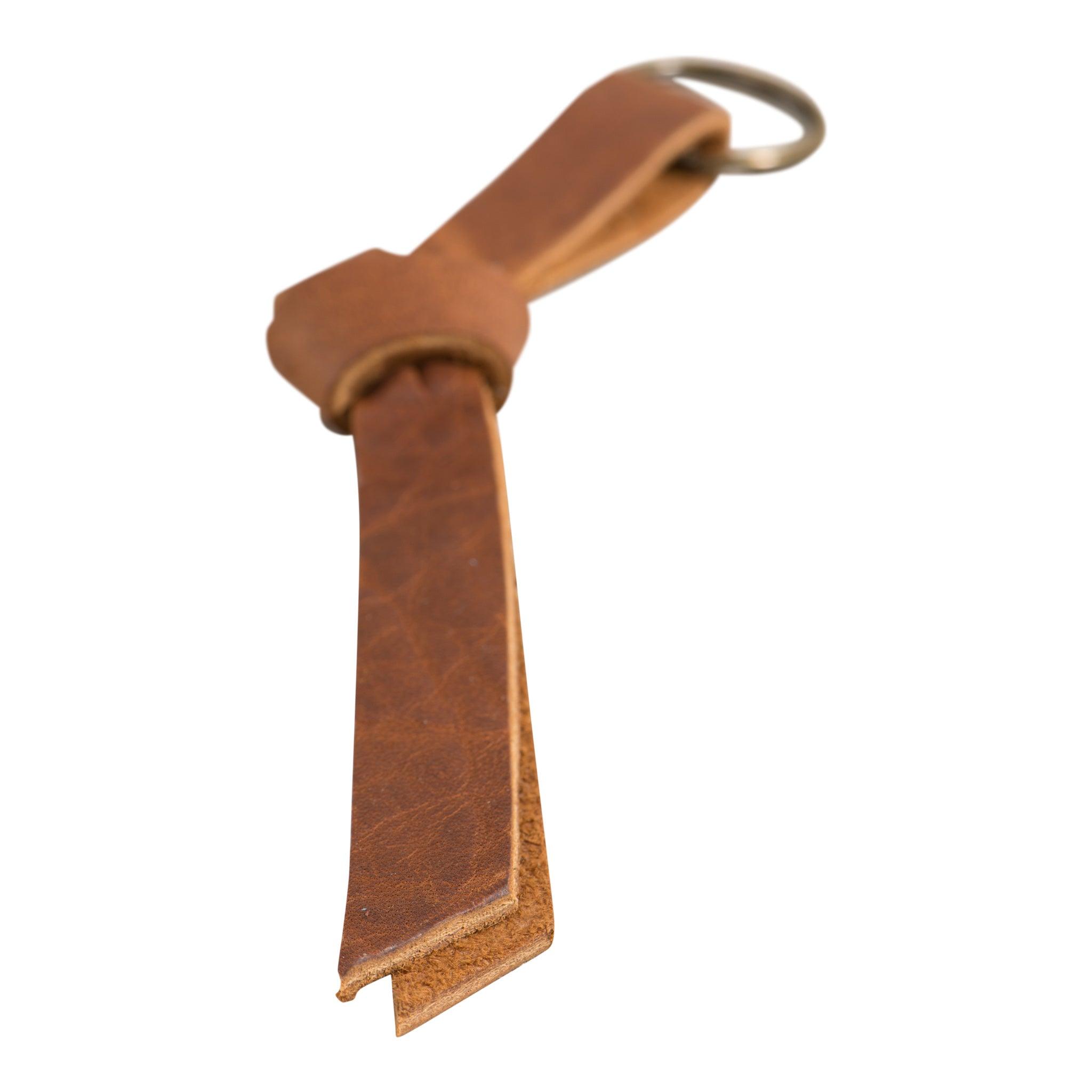 Leather deals knot keychain