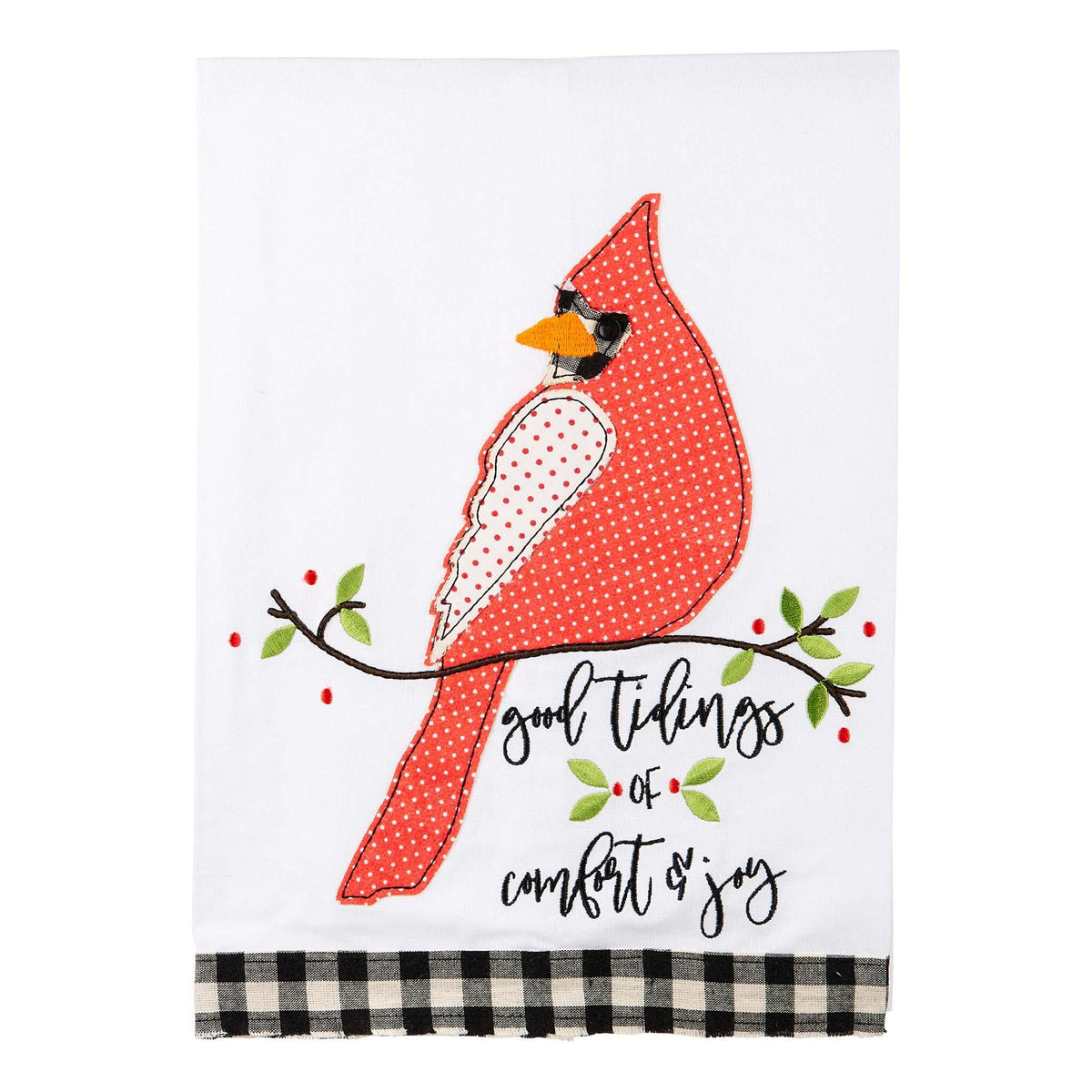 Christmas Cardinal Dish Towels Cardinal Tea Towels Cardinal 