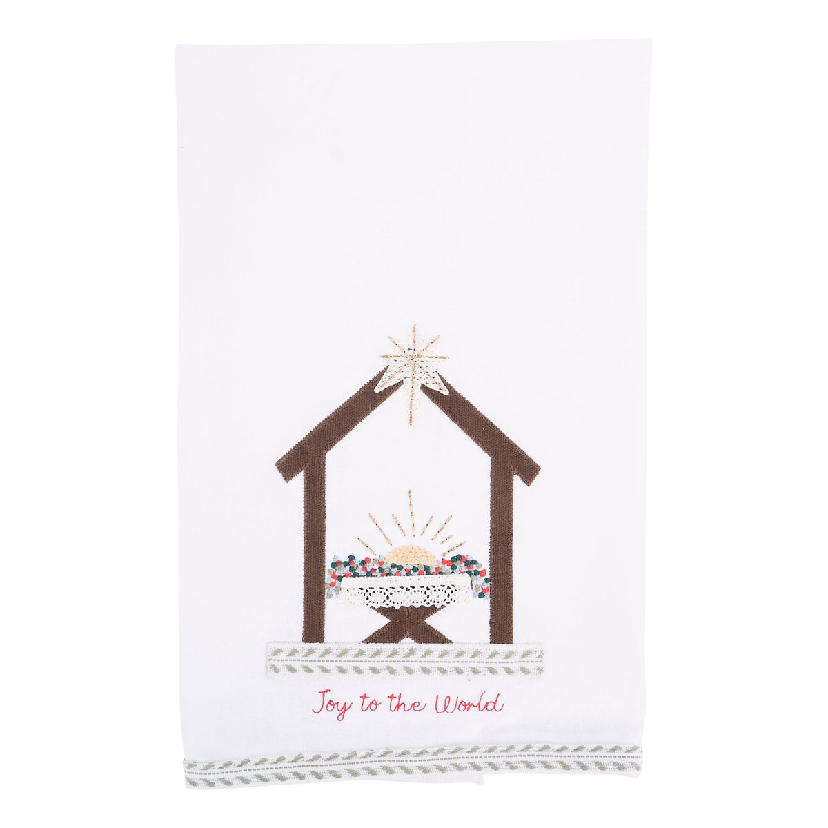 Joy to The World Nativity Tea Towel